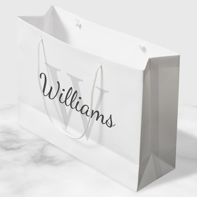 Personalized Monogram and Name Large Gift Bag (Creator Uploaded)