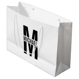 Personalized Monogram and Name Large Gift Bag