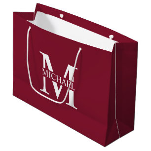 Personalized Monogram and Name Large Gift Bag