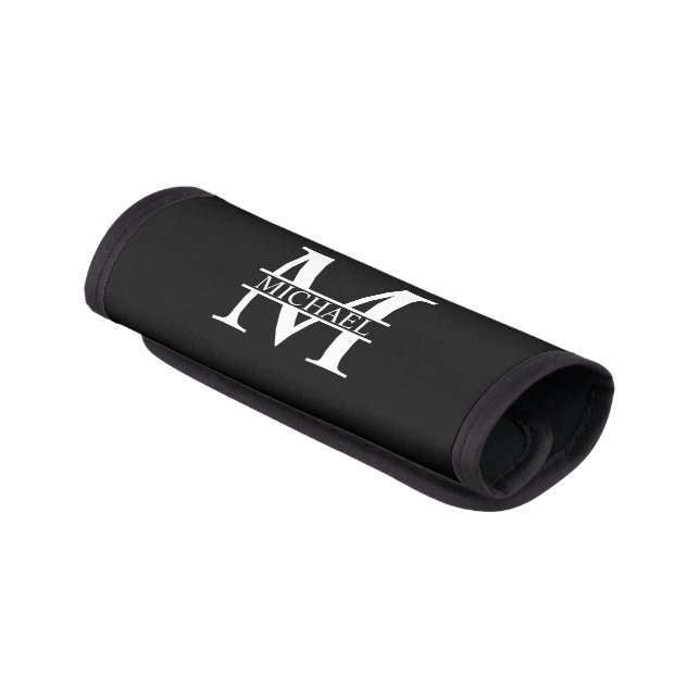 Personalized Monogram and Name Luggage Handle Wrap (Angled)