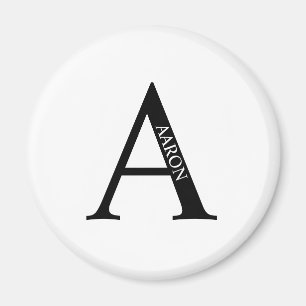 Personalized Monogram and Name Magnet