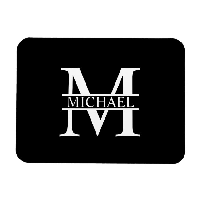 Personalized Monogram and Name Magnet (Horizontal)