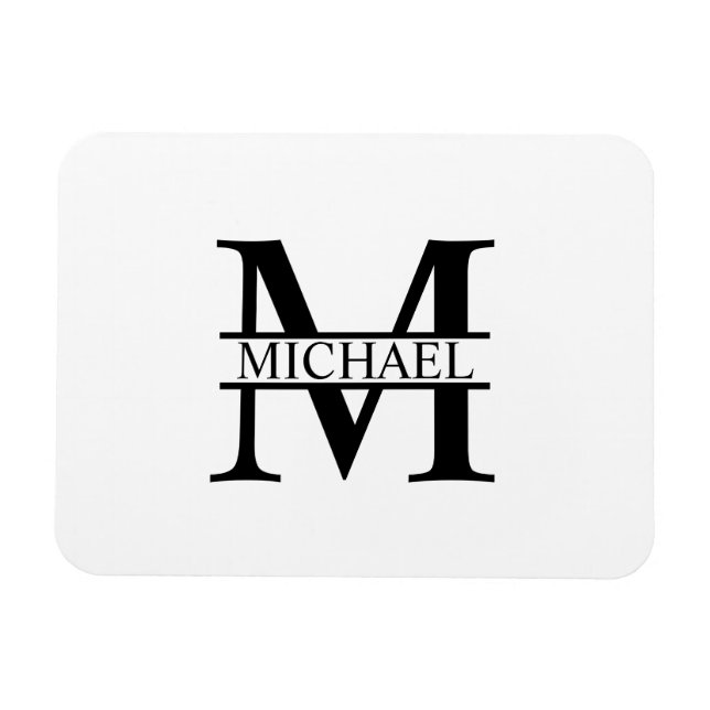Personalized Monogram and Name Magnet (Horizontal)