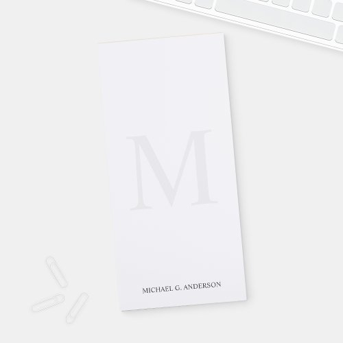 Personalized Monogram and Name Magnetic Notepad