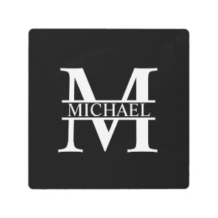 Personalized Monogram and Name Metal Print