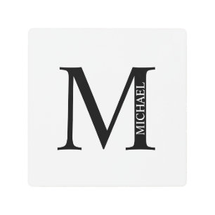 Personalized Monogram and Name Metal Print