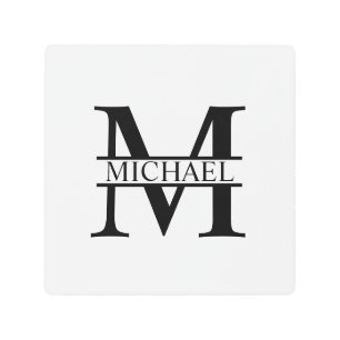 Personalized Monogram and Name Metal Print