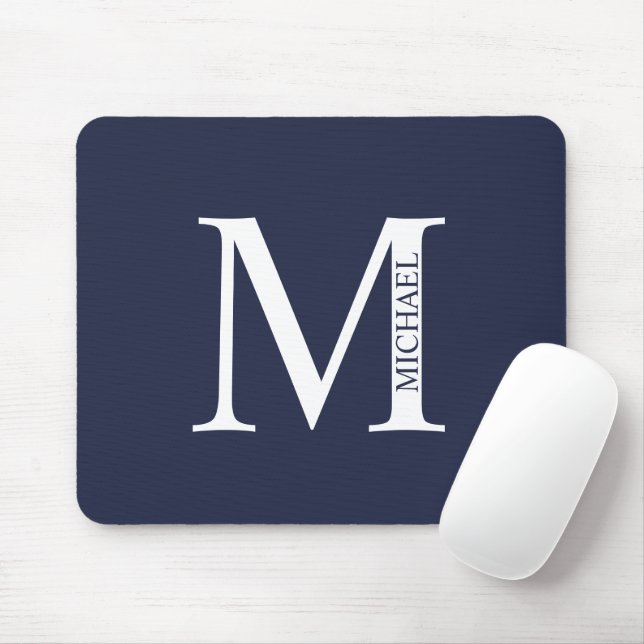 Personalized Monogram and Name Mouse Pad (With Mouse)