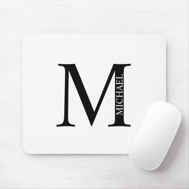 Personalized Monogram and Name Mouse Pad (With Mouse)