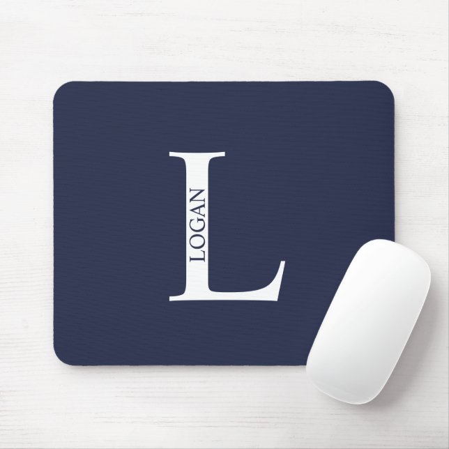 Personalized Monogram and Name Mouse Pad (With Mouse)