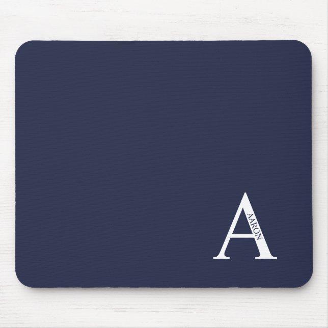 Personalized Monogram and Name Mouse Pad (Front)