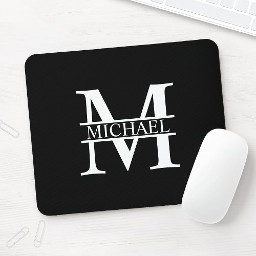 Personalized Monogram and Name Mouse Pad