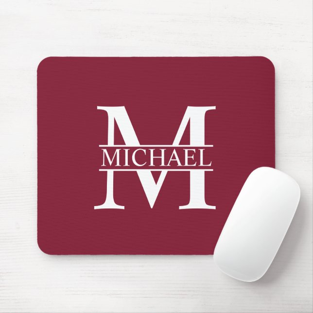 Personalized Monogram and Name Mouse Pad (With Mouse)