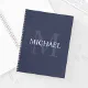 Personalized Monogram and Name Navy Blue Notebook | Zazzle