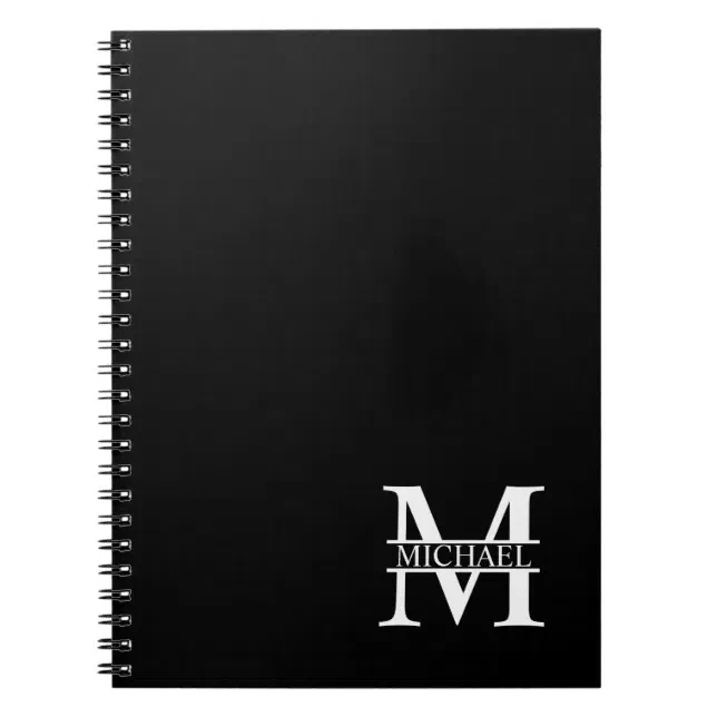 Personalized Monogram And Name Notebook | Zazzle