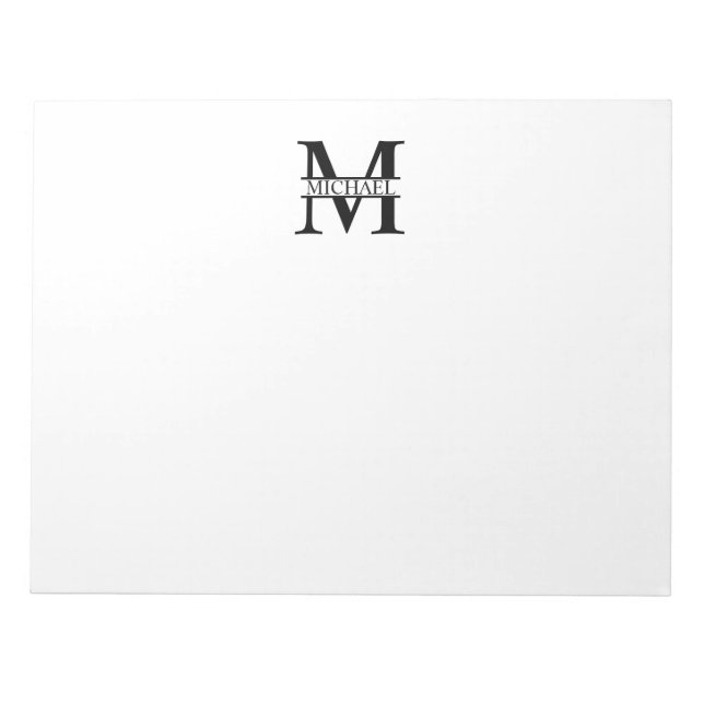 Personalized Monogram and Name Notepad (Front)