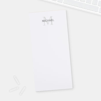 Personalized Monogram And Name Notepad by manadesignco at Zazzle