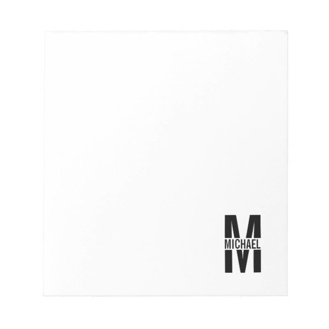 Personalized Monogram and Name Notepad (Front)