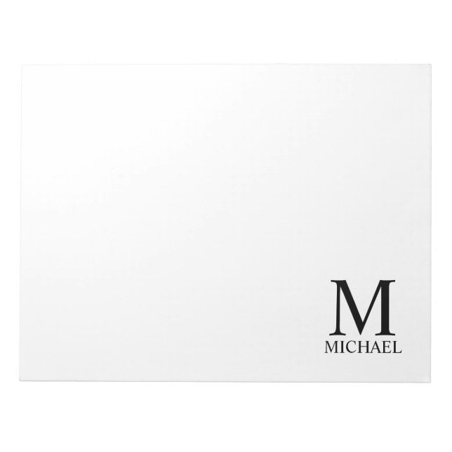 Personalized Monogram and Name Notepad (Front)
