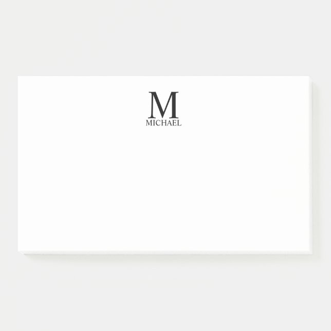 Personalized Monogram and Name Notepad (Front)