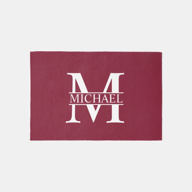 Personalized Monogram and Name Outdoor Rug (Front)