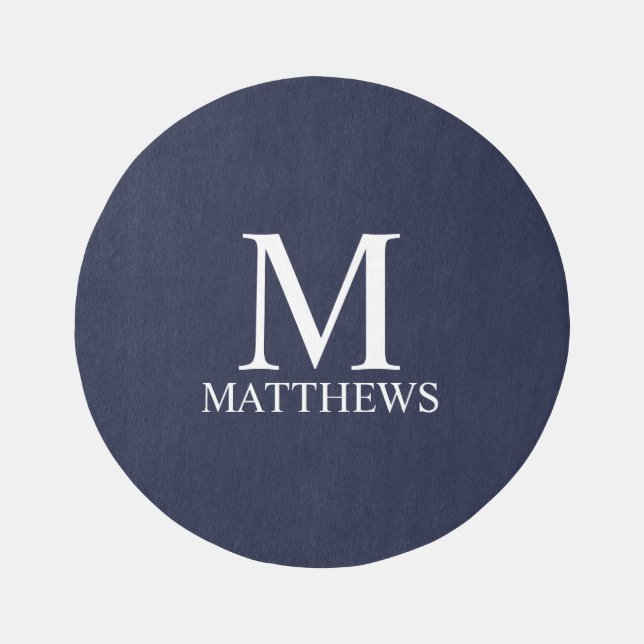 Personalized Monogram and Name Outdoor Rug (Front)