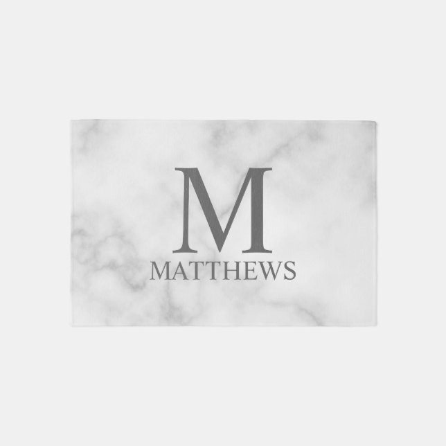 Personalized Monogram and Name Outdoor Rug (Front)