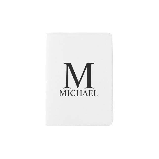 Personalized Monogram and Name Passport Holder (Front)