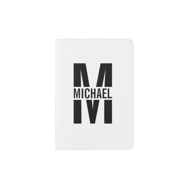 Personalized Monogram and Name Passport Holder (Front)