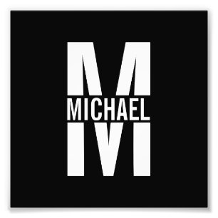 Personalized Monogram and Name Photo Print