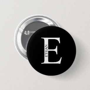 Personalized Monogram and Name Pinback Button