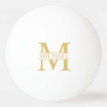 Personalized Monogram And Name Ping Pong Ball by manadesignco at Zazzle