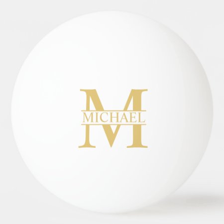 Personalized Monogram And Name Ping Pong Ball