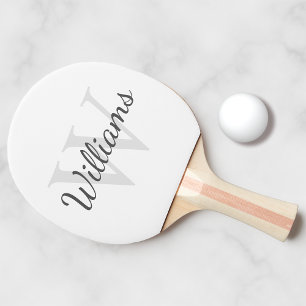 Personalized Monogram and Name Ping Pong Paddle