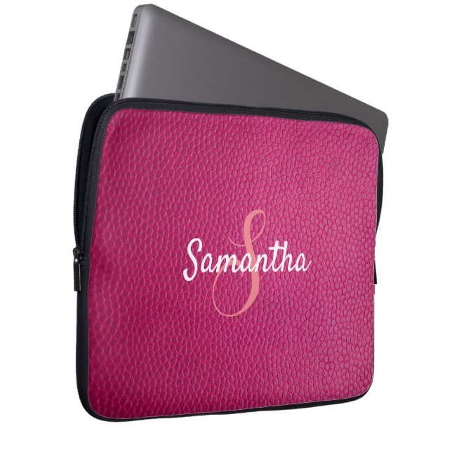 Personalized Pink Laptop Sleeve