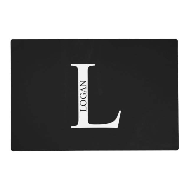 Personalized Monogram and Name Placemat (Front)