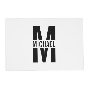 Personalized Monogram and Name Placemat