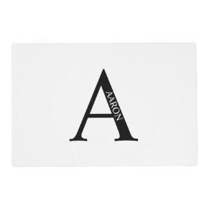Personalized Monogram and Name Placemat