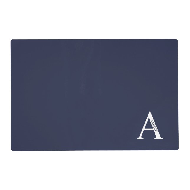 Personalized Monogram and Name Placemat (Front)