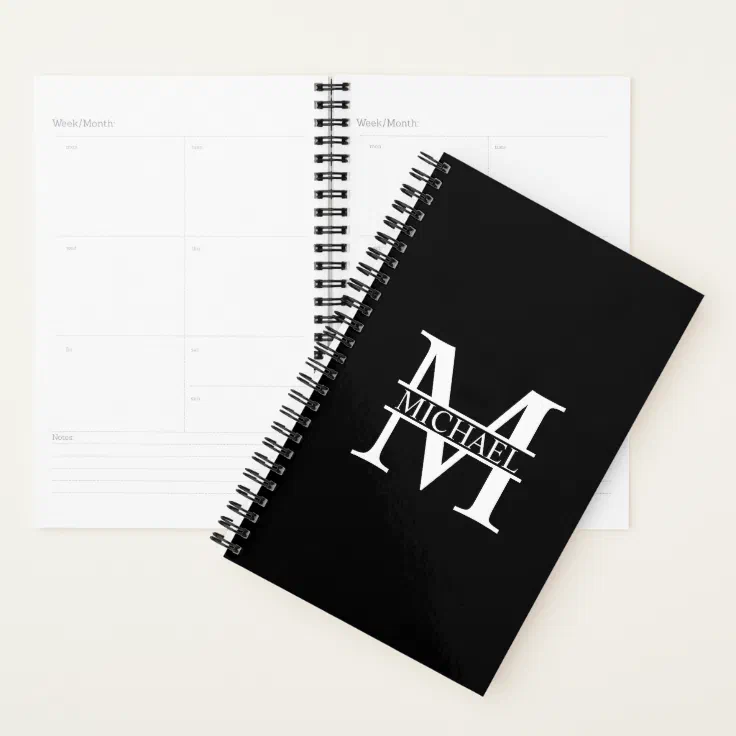 Personalized Monogram and Name Planner Zazzle