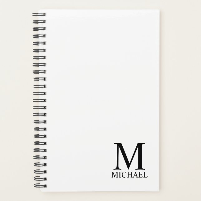 Personalized Monogram and Name Planner (Front)