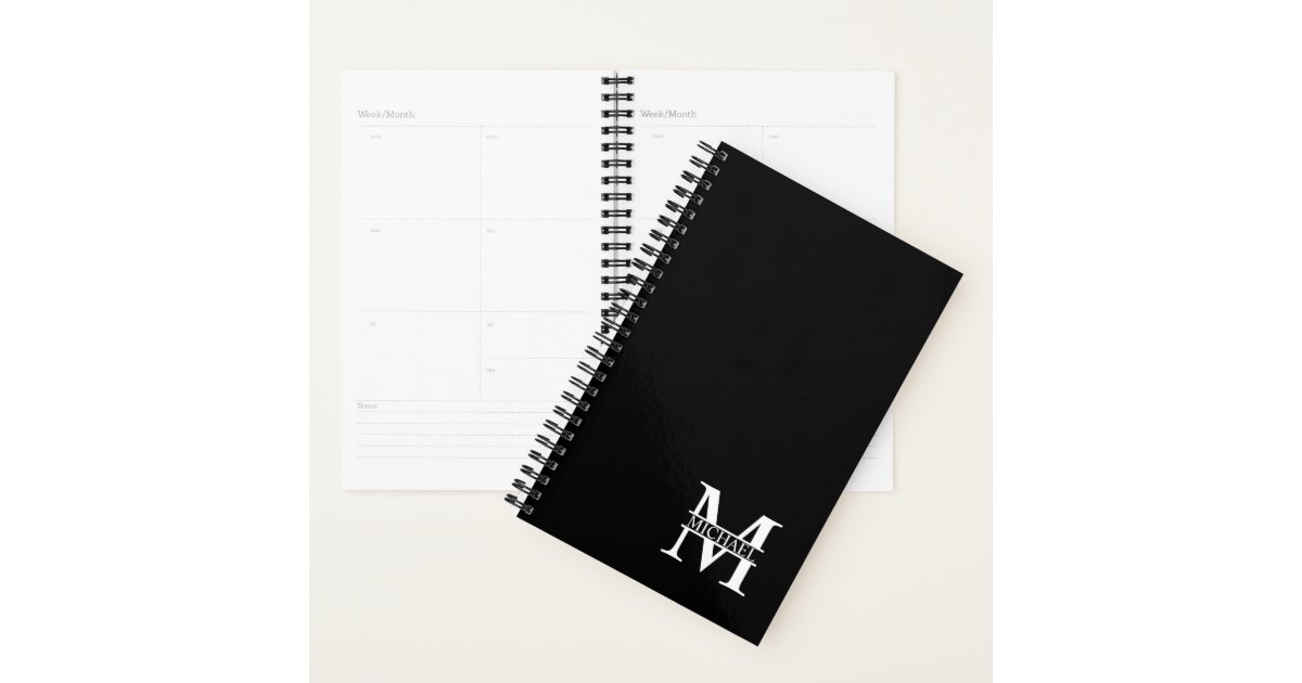 Personalized Monogram and Name Planner