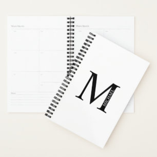 Personalized Monogram and Name Planner