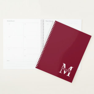 Personalized Monogram and Name Planner