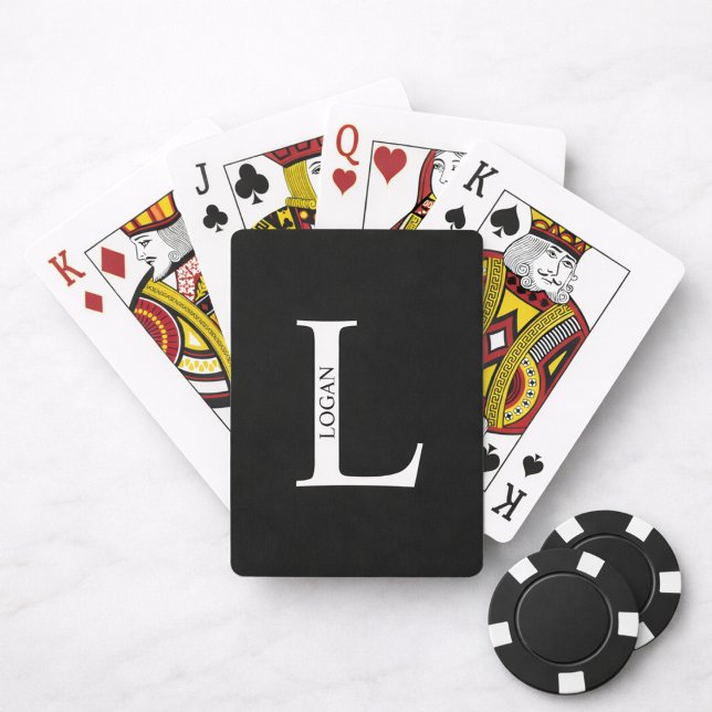 Personalized Monogram and Name Playing Cards (Creator Uploaded)