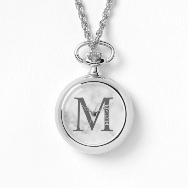 Personalized Monogram and Name Pocket Watch (Front)