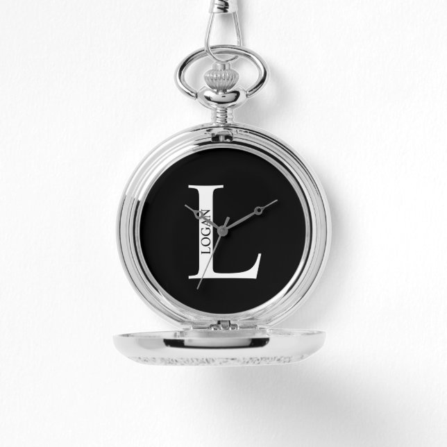 Personalized Monogram and Name Pocket Watch (Front)