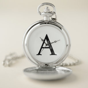 Personalized Monogram and Name Pocket Watch
