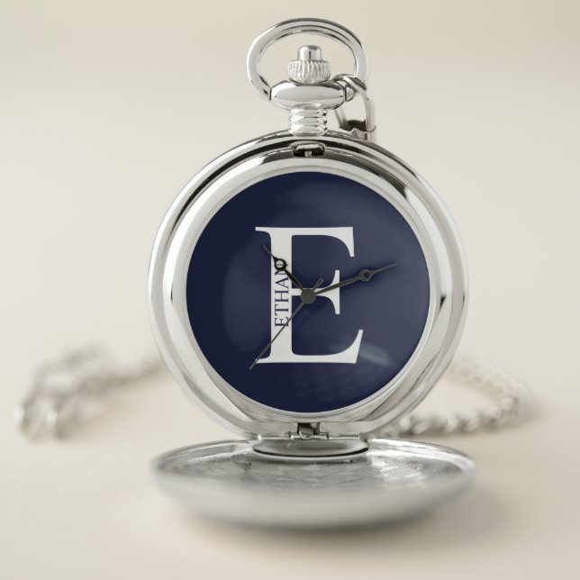 Personalized Monogram and Name Pocket Watch (Inside)