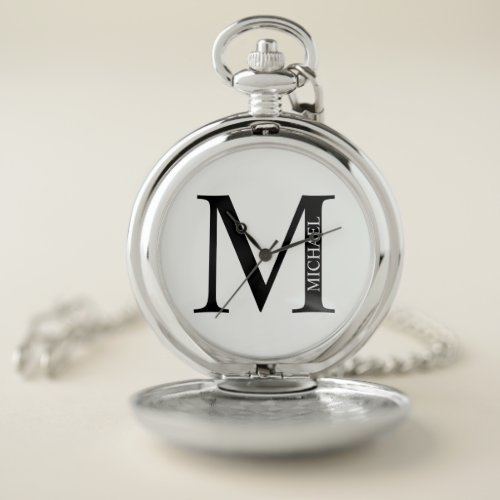 Personalized Monogram and Name Pocket Watch